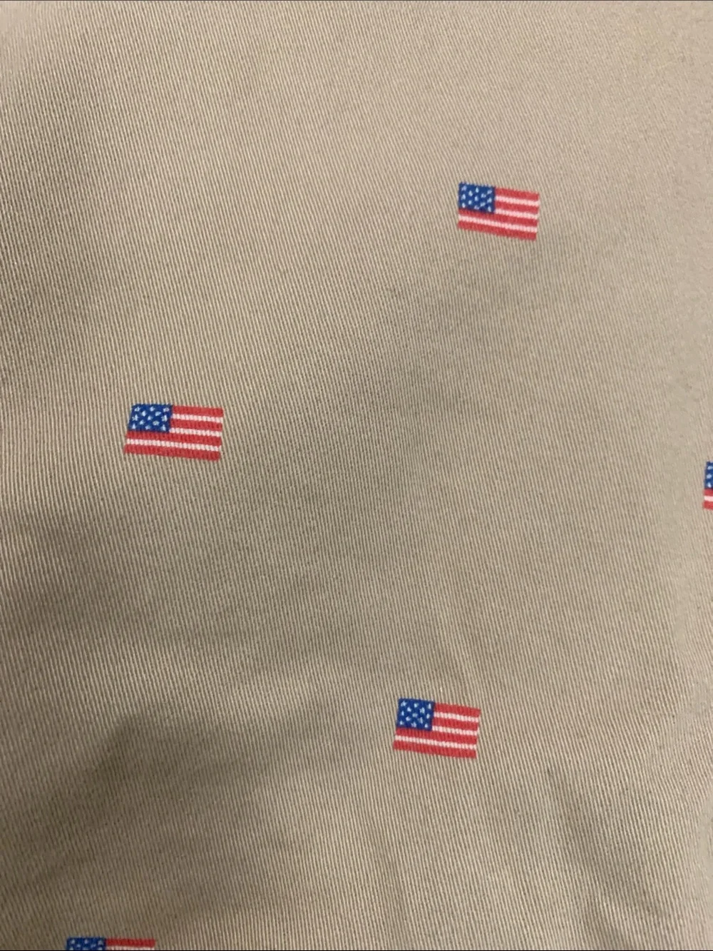 St. John's Bay Tan Shorts with All-Over Flag Embroidery